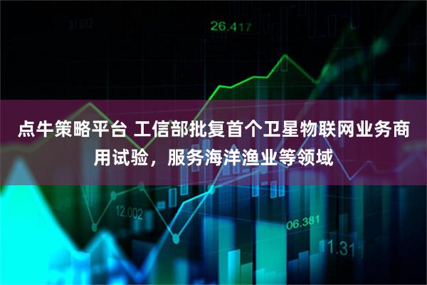 点牛策略平台 工信部批复首个卫星物联网业务商用试验，服务海洋渔业等领域